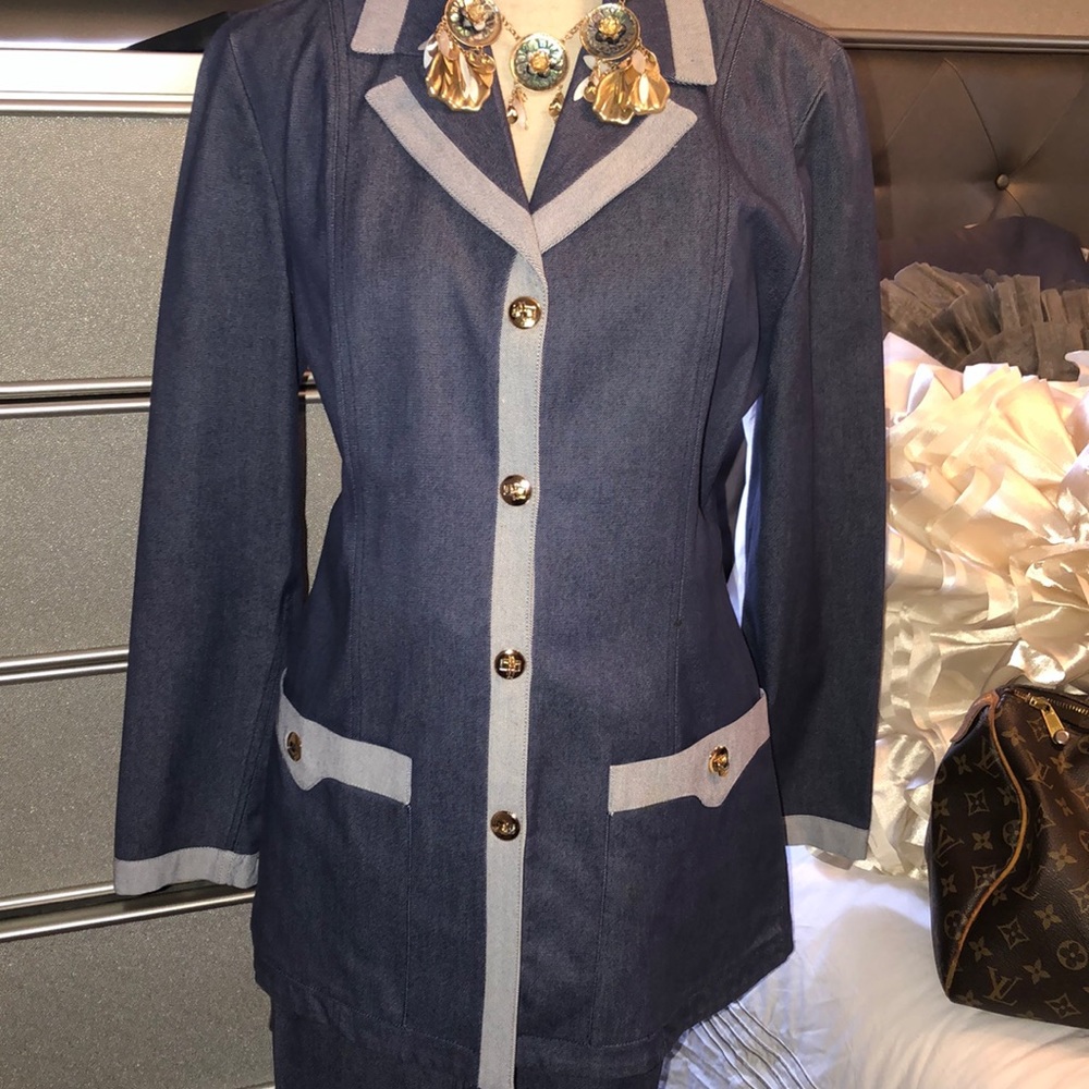 St. John Sport Jean Pant Suit